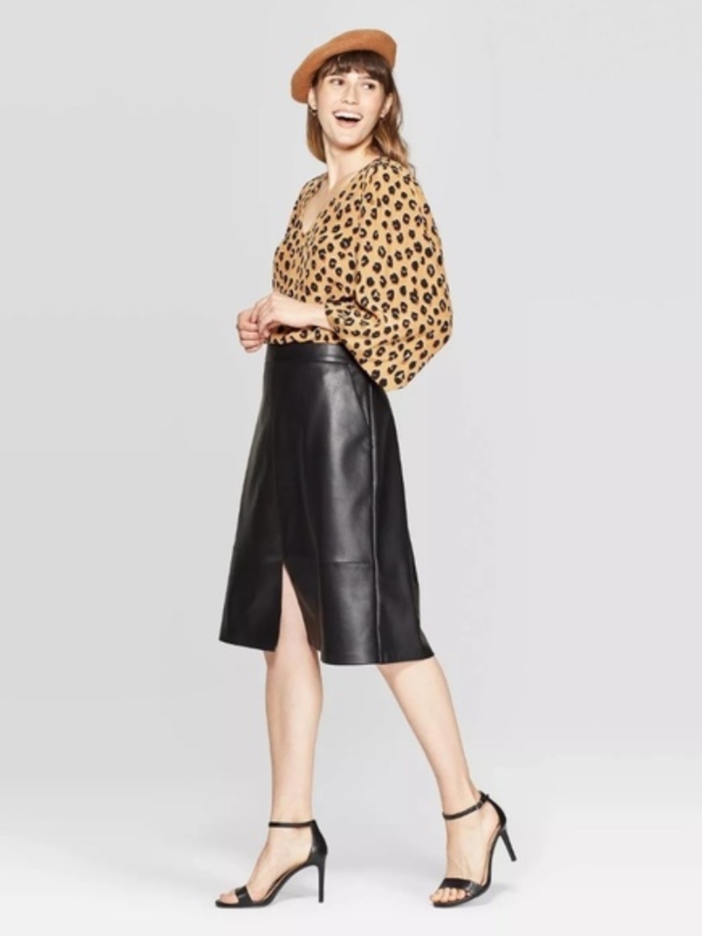 A New Day Faux Leather Skirt - Picture 3 of 16